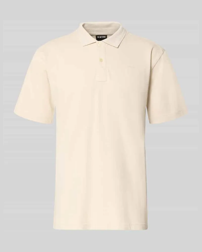 G-STAR RAW Regular Fit Poloshirt aus reiner Baumwolle Modell 'Core Offwhite