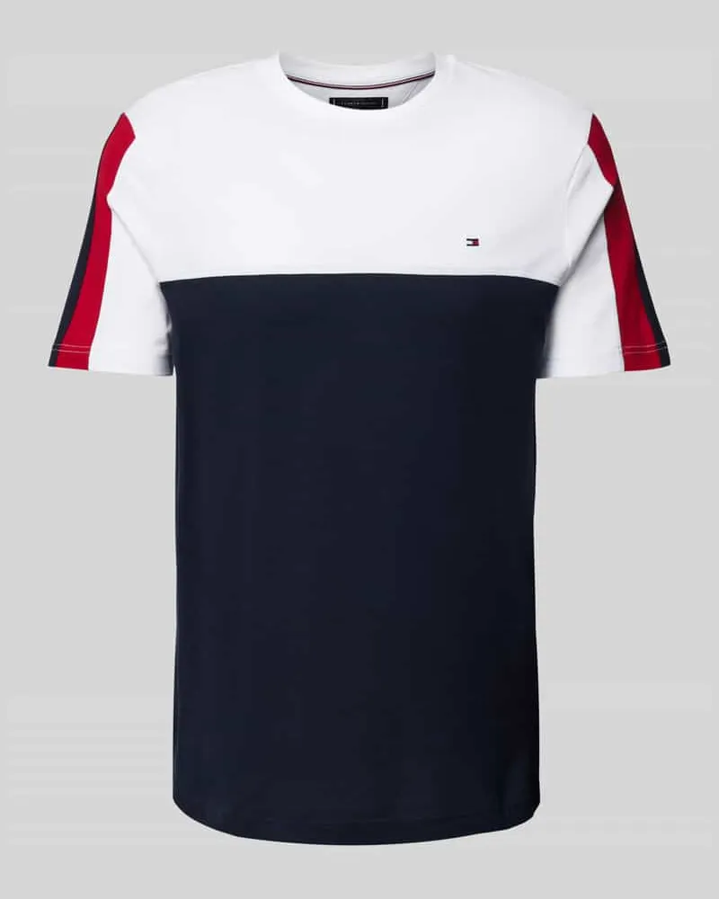 Tommy Hilfiger T-Shirt mit Logo-Stitching Weiss