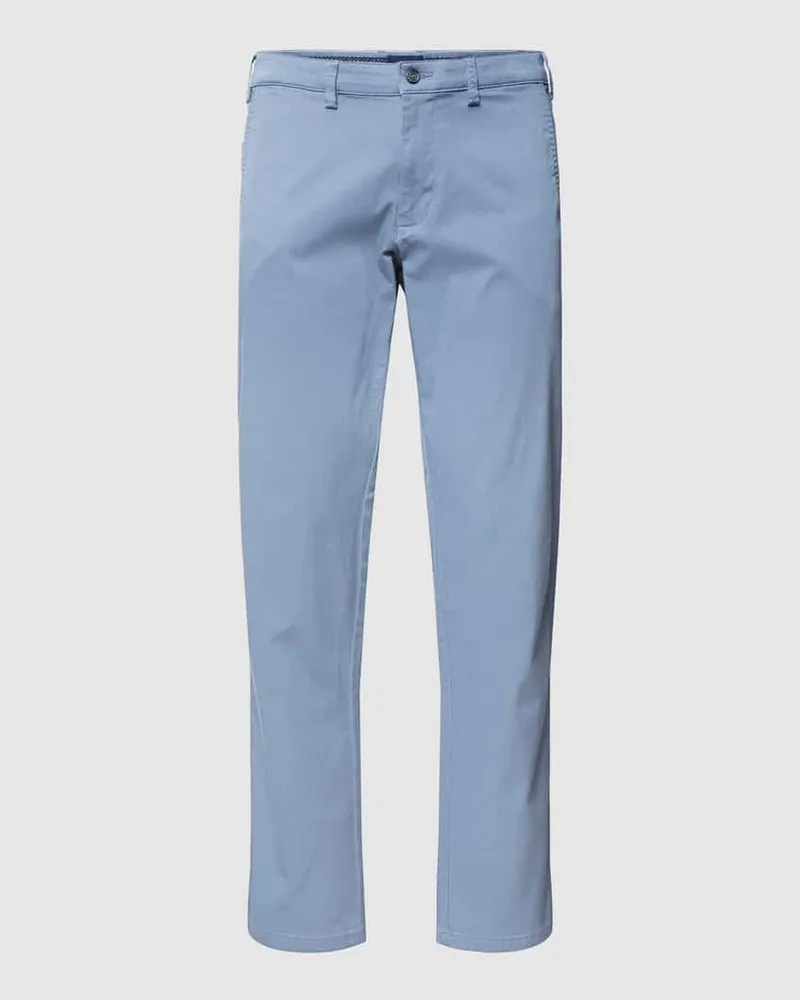 Christian Berg Hose mit Strukturmuster Jeansblau