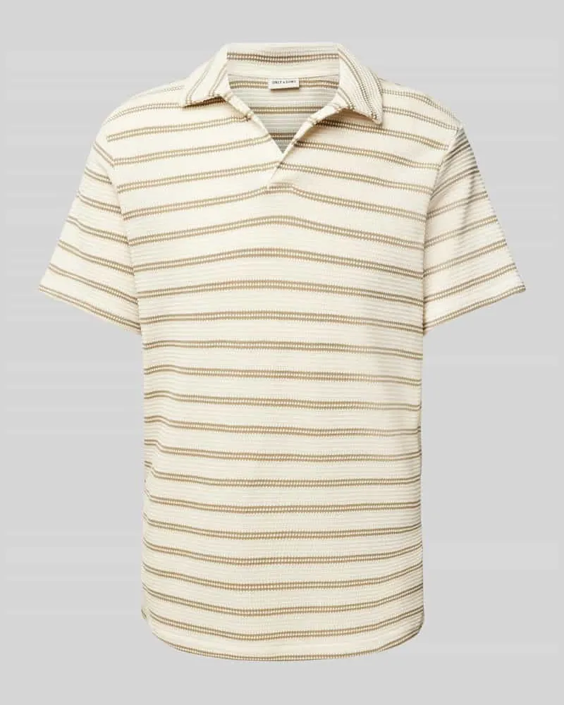 Only & Sons Regular Fit Poloshirt mit Strukturmuster Modell 'IAN 
