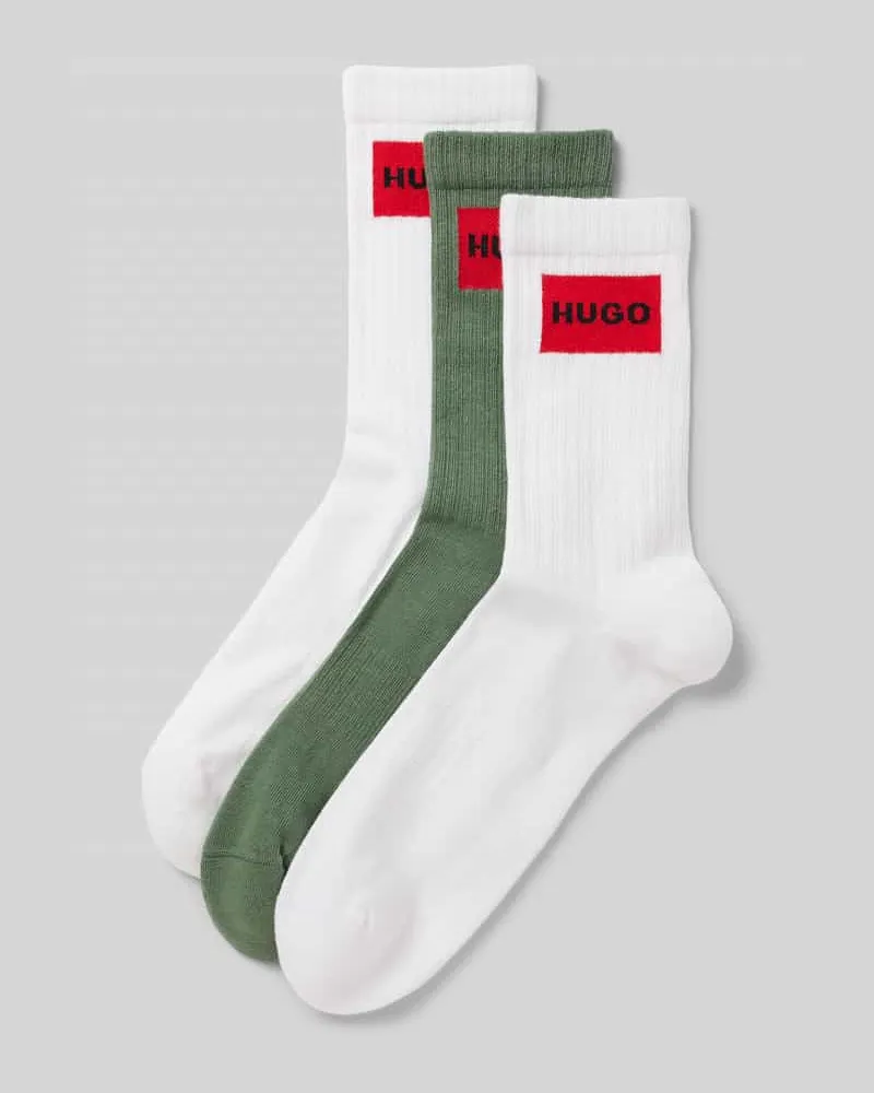 HUGO BOSS Socken mit Label-Stitching im 3er-Pack 