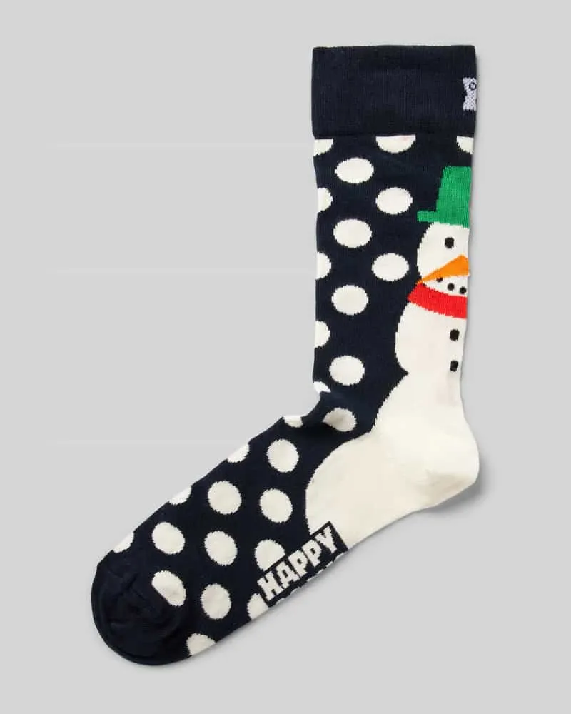 Happy Socks Socken mit Motiv-Stitching Modell 'Jumbo Snowman 