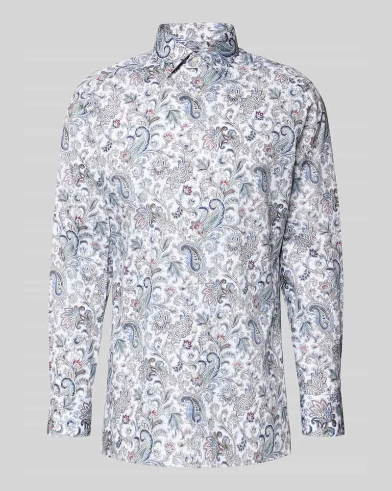 Olymp Regular Fit Business Hemd aus reiner Baumwolle mit Kentkragen Weiss