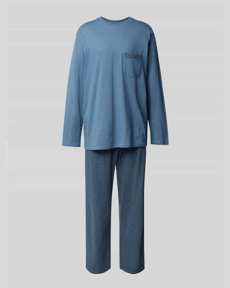 Schiesser Pyjama mit Brusttasche 