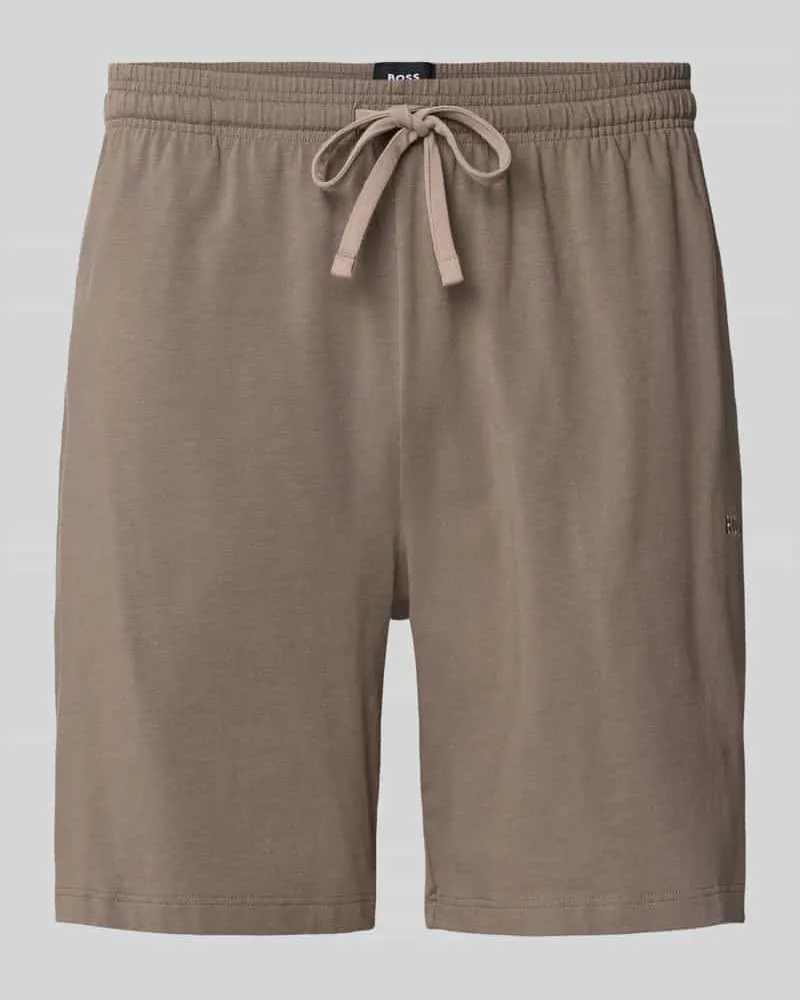 HUGO BOSS Regular Fit Sweatshorts aus Baumwoll-Elasthan-Mix 