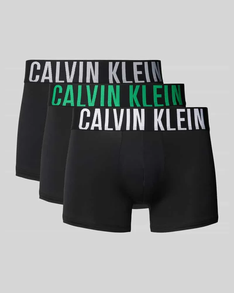 Calvin Klein Trunks mit Label-Bund im 3er-Pack Black