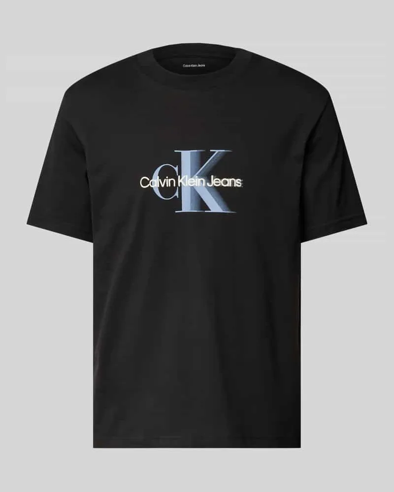 Calvin Klein T-Shirt mit Label-Print und Rundhalsausschnitt 