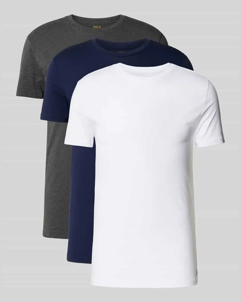 Ralph Lauren Regular Fit T-Shirt-Set aus reiner Baumwolle im 3er-Pack Mittelgrau