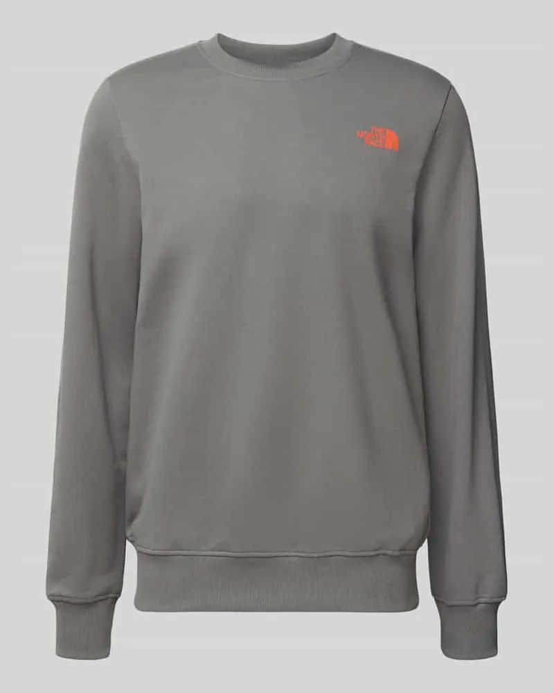 The North Face Sweatshirt mit Label-Print Anthrazit