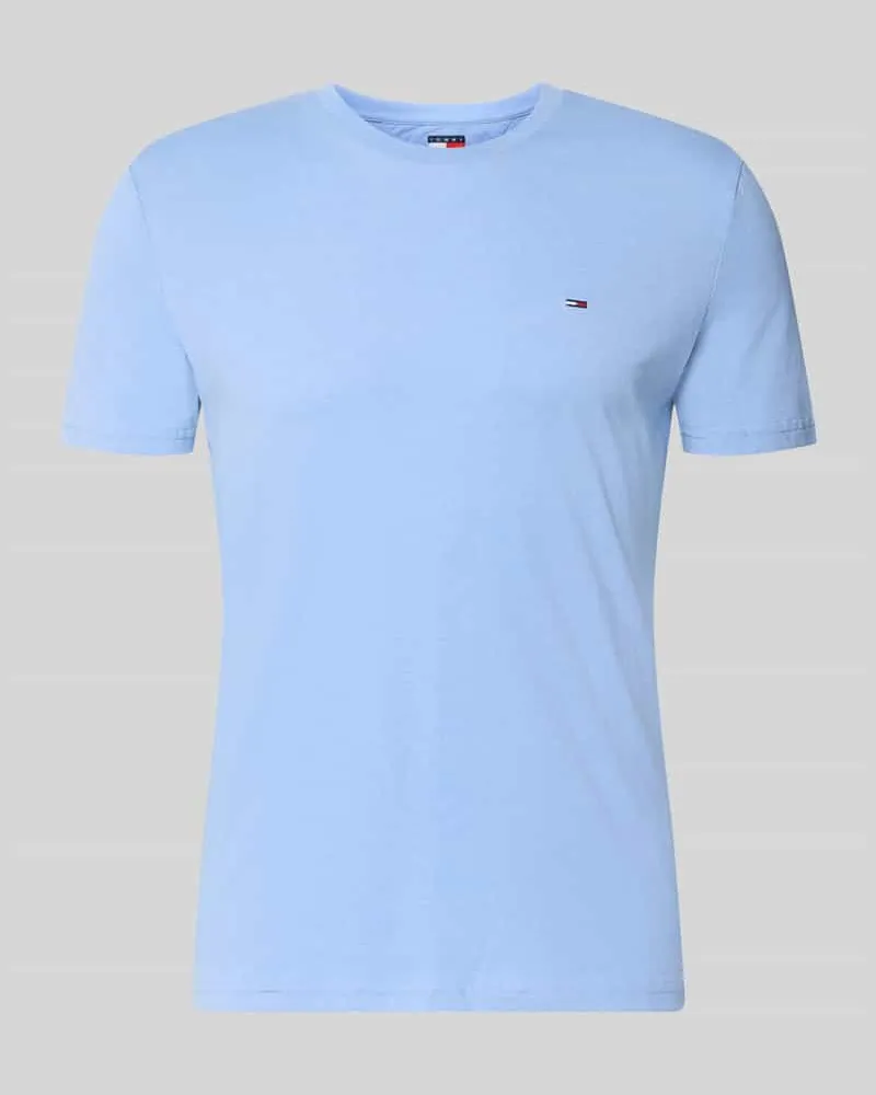 Tommy Hilfiger Slim Fit T-Shirt aus Baumwoll-Mix Blau