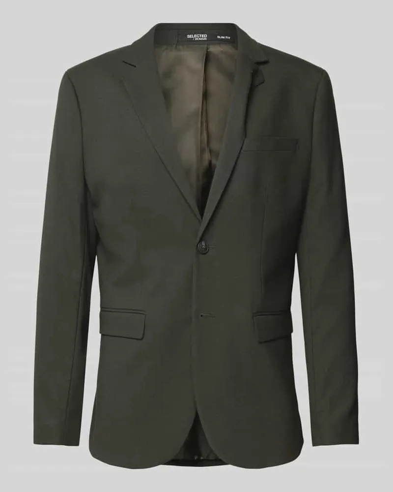 Selected Slim Fit Sakko mit Brustleistentasche Modell 'NEIL Oliv