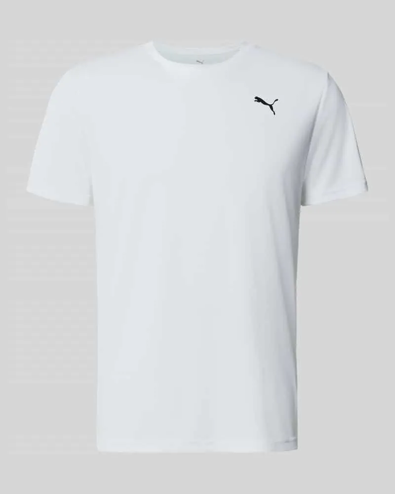 Puma Regular Fit Sport-T-Shirt mit Logo-Print Modell 'TAD Essential Weiss