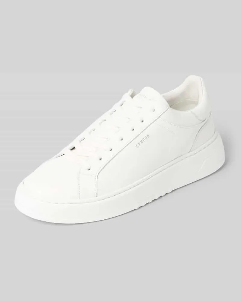 Copenhagen Sneaker aus echtem Leder mit Logo-Detail Weiss