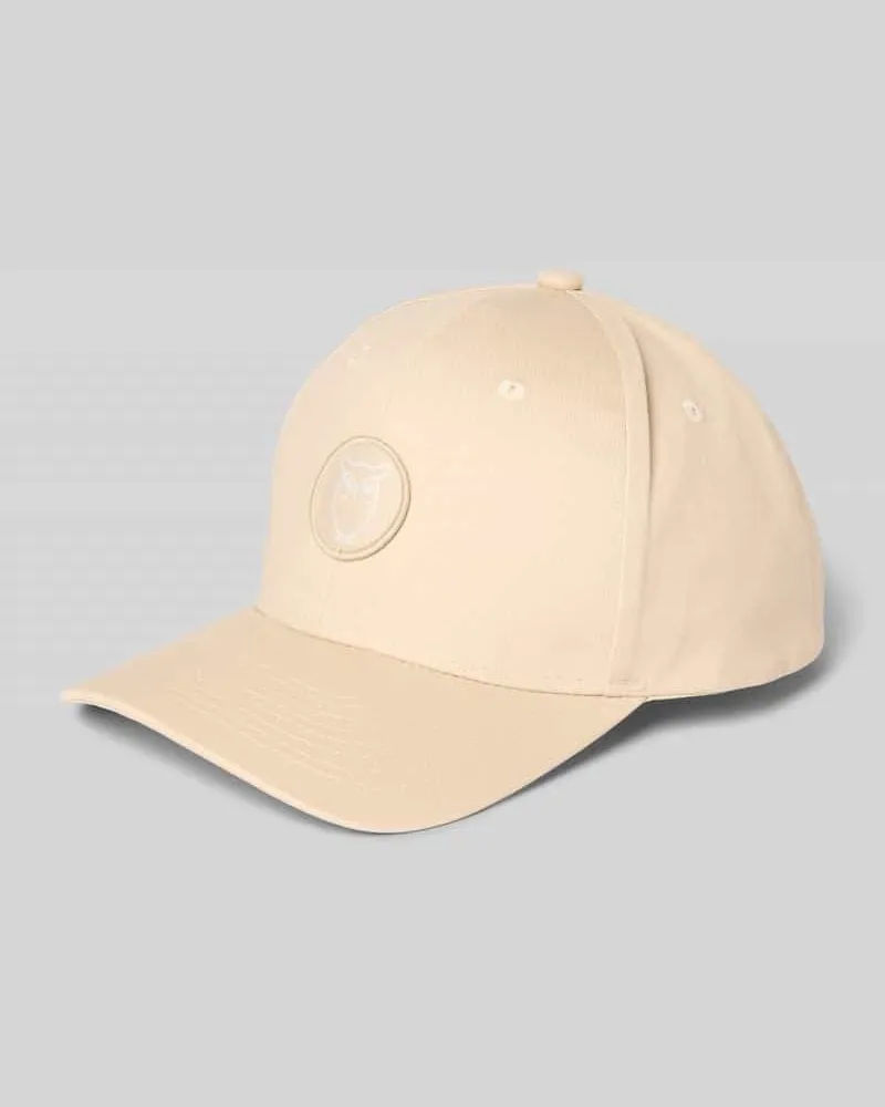 Knowledge Cotton Apparel Basecap mit Label-Detail Beige