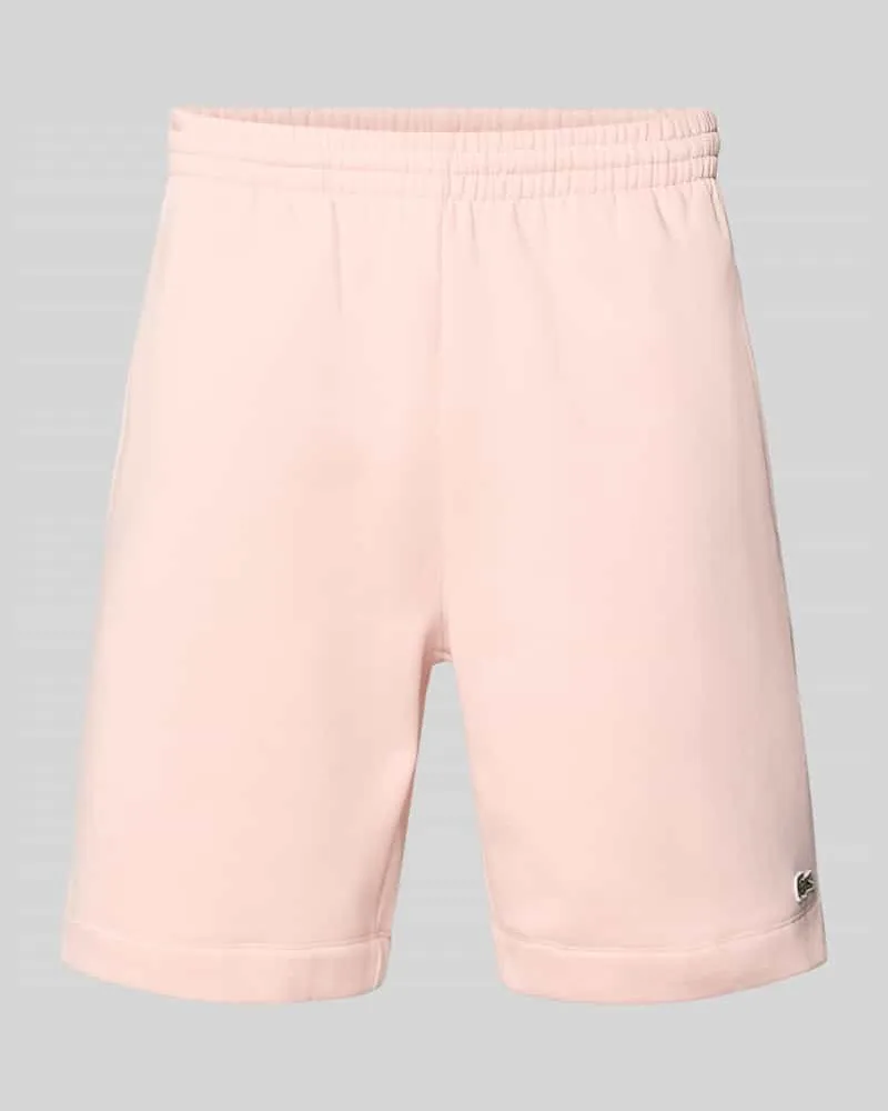 Lacoste Regular Fit Sweatshorts aus Baumwoll-Mix Rosa