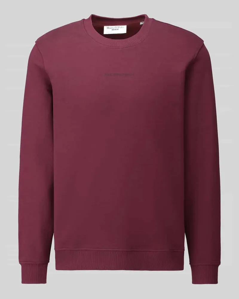Marc O'Polo Regular Fit Sweatshirt aus reiner Baumwolle Pflaume