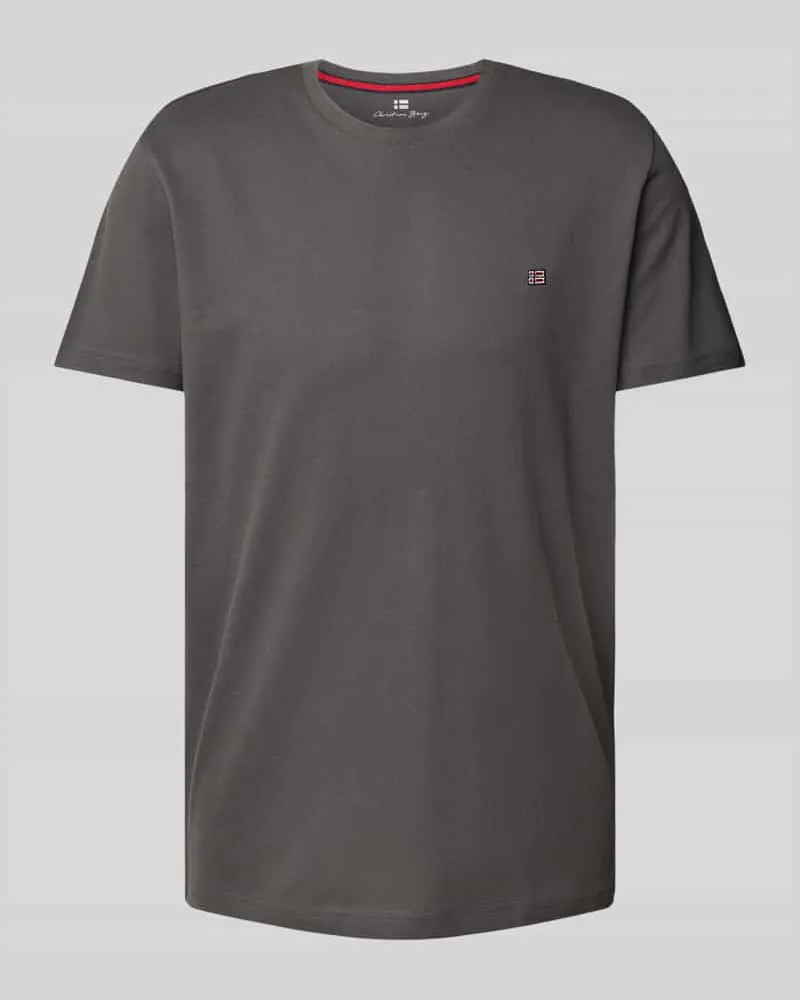 Christian Berg T-Shirt mit Label-Stitching 