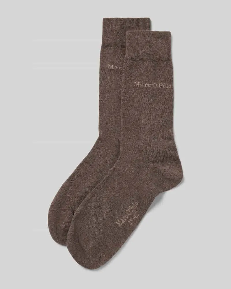 Marc O'Polo Socken mit Logo-Schriftzug im 2er-Pack Taupe