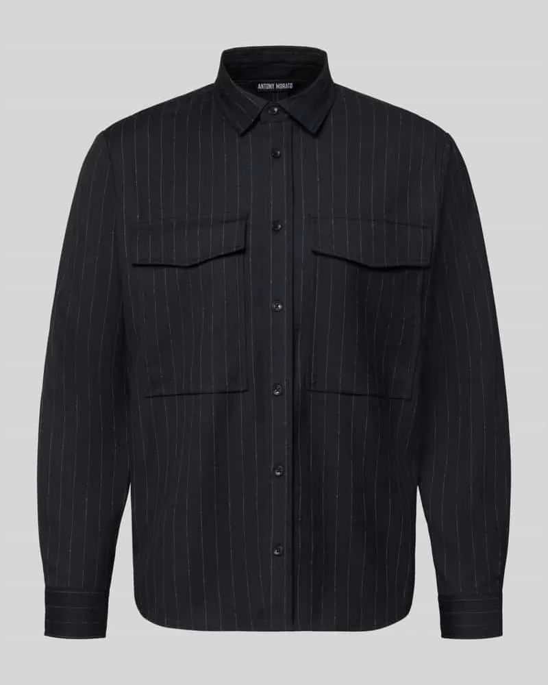 Antony Morato Regular Fit Overshirt mit Pattentaschen Marine