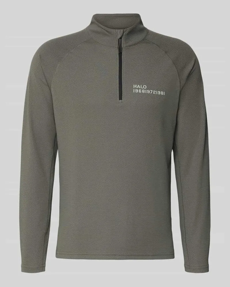 HALO Longsleeve mit Stehkragen und Reißverschluss Modell 'SORONA Dunkelgrau