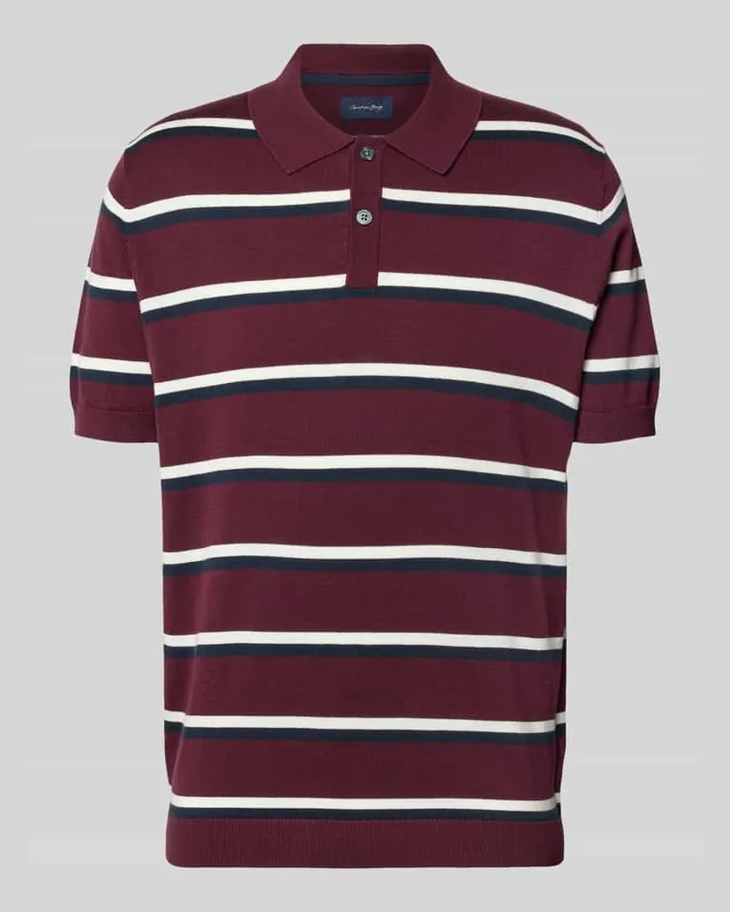 Christian Berg Regular Fit Poloshirt mit Polokragen Bordeaux
