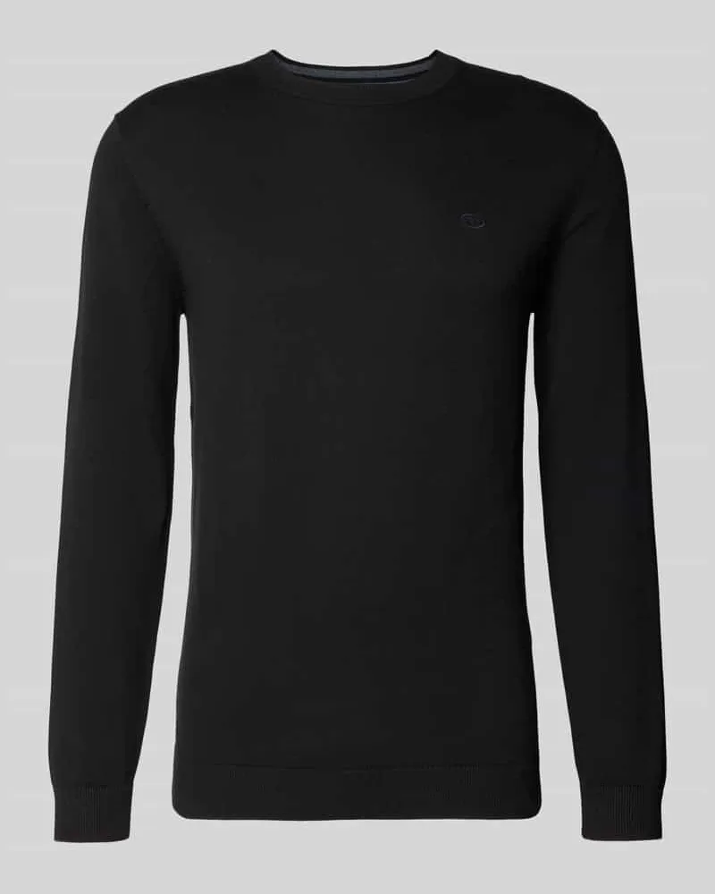Tom Tailor Regular Fit Strickpullover aus reiner Baumwolle mit Rundhalsausschnitt 