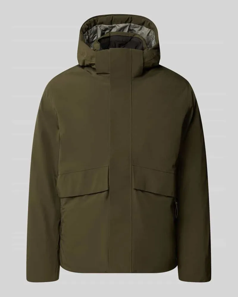 Jack & Jones Jacke mit Kapuze und Pattentaschen Modell 'LAMOON Dunkelgruen