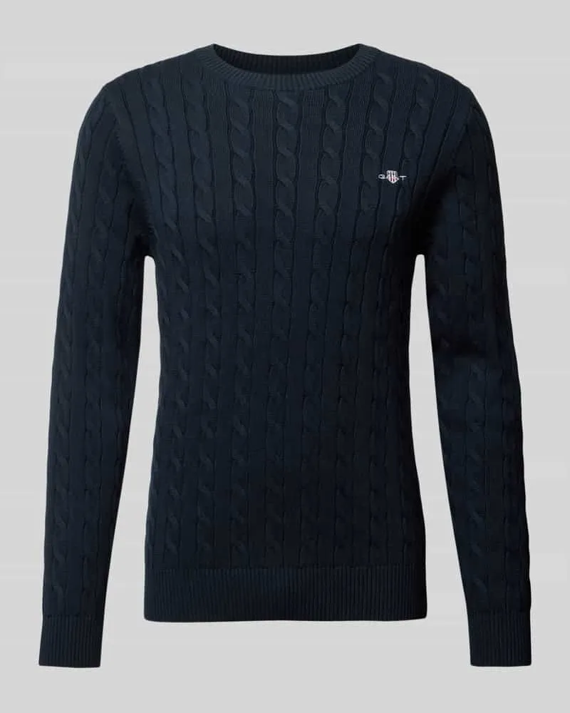 Gant Strickpullover mit Label-Stitching 