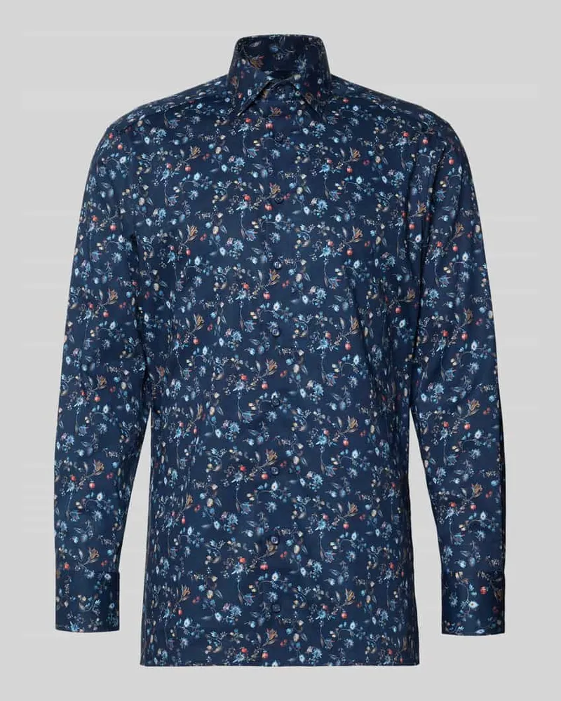 Olymp Regular Fit Businesshemd aus reiner Baumwolle mit Kentkragen Marine