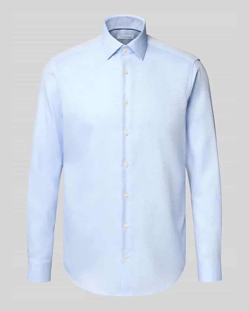 Christian Berg Regular Fit Business-Hemd mit Kentkragen Hellblau