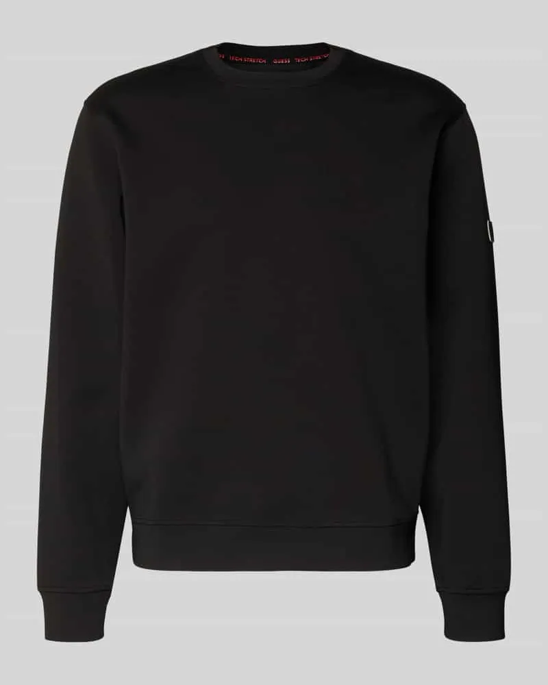 Guess Sweatshirt mit Rundhalsausschnitt Black