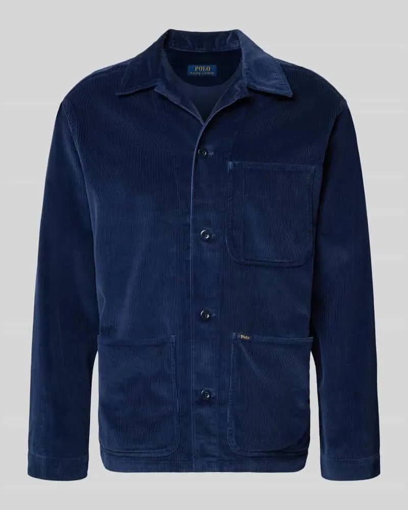 Ralph Lauren Hemdjacke mit Eingrifftaschen Marine