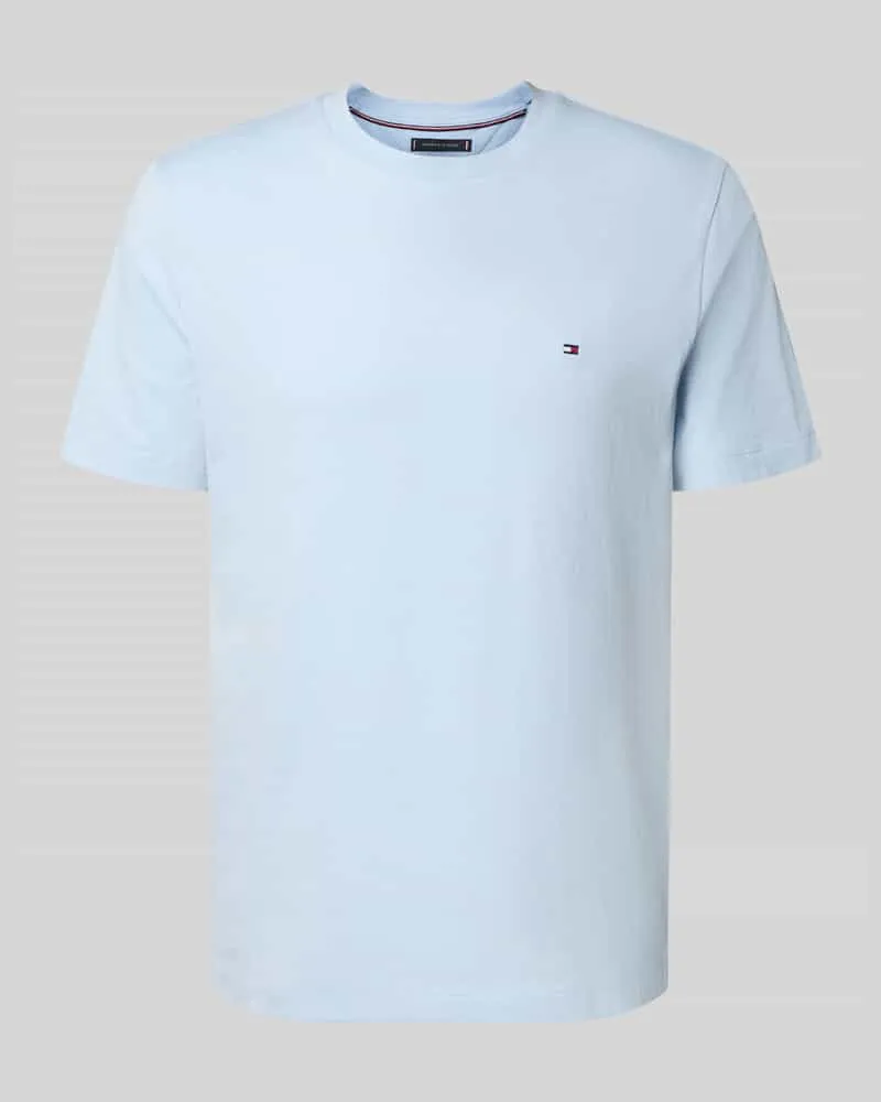 Tommy Hilfiger Regular Fit T-Shirt aus reiner Baumwolle Hellblau