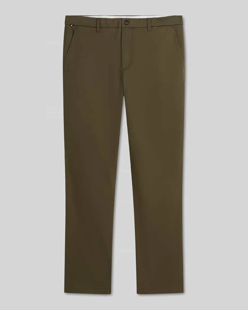 Tommy Hilfiger Straight Fit Chino aus Baumwoll-Mix Modell 'DENTON Khaki