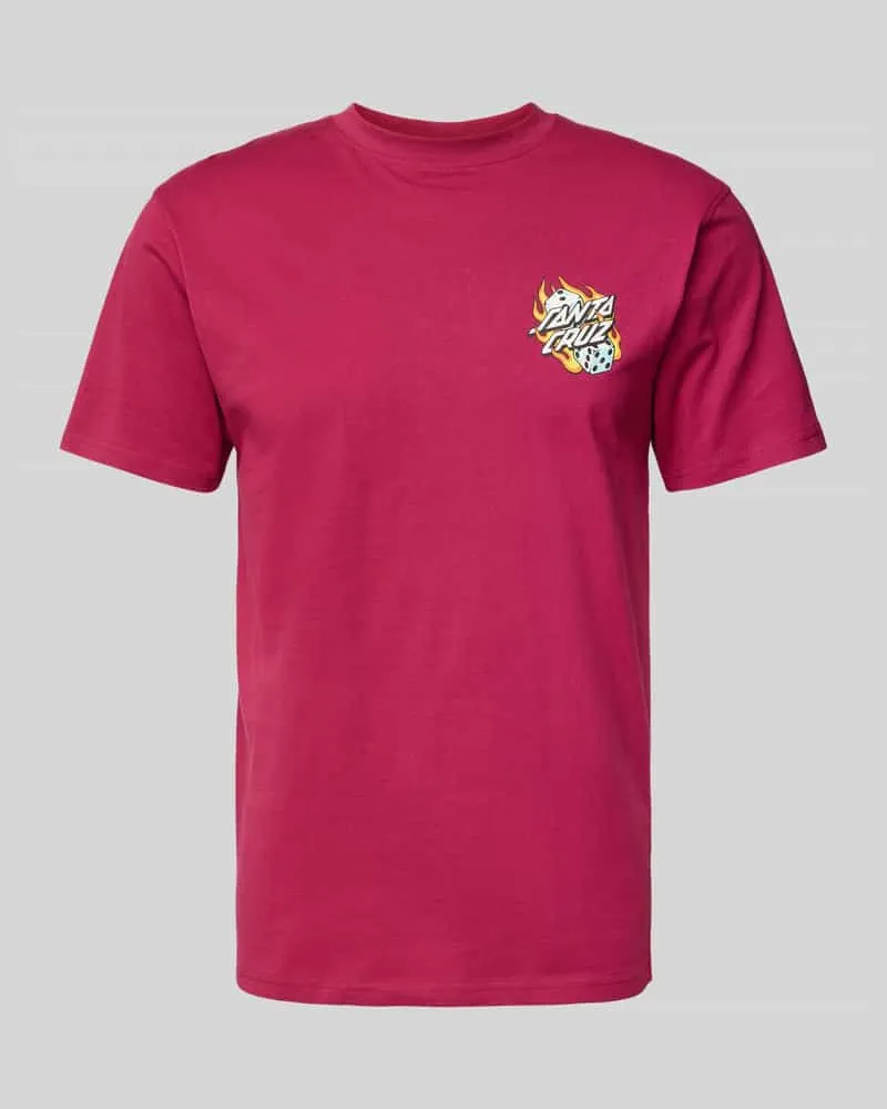Santa Cruz T-Shirt mit Label-Print Pink