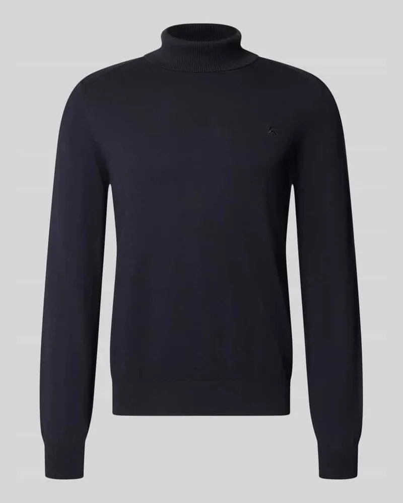 Lerros Regular Fit Strickpullover mit Rollkragen Marine