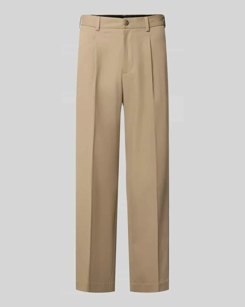 Selected Loose Fit Bundfaltenhose mit Viskose-Anteil Modell '220-LOOSE Dunkelbraun