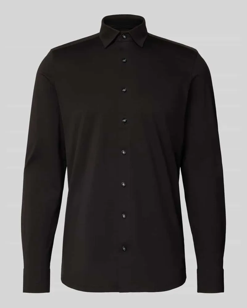 Olymp Body Fit Business-Hemd mit Knopfleiste Black