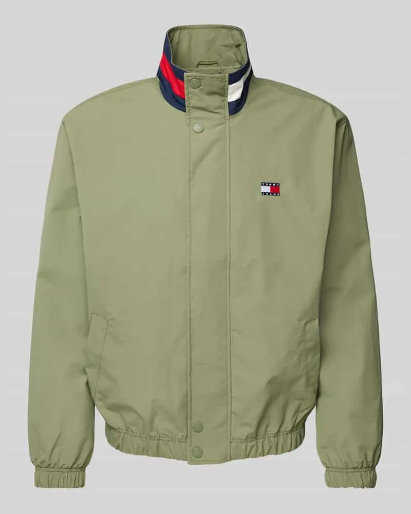 Tommy Hilfiger Jacke mit Label-Stitching Oliv