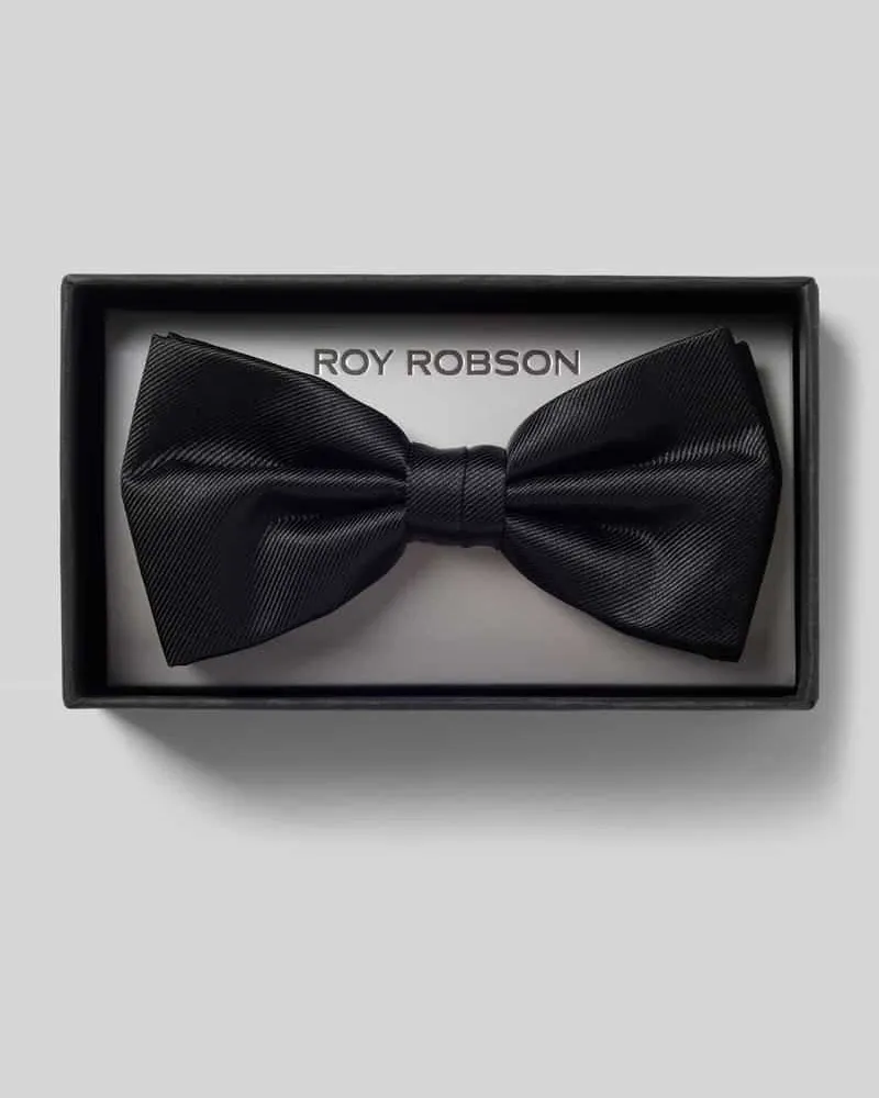 Roy Robson Seidenfliege aus reiner Seide Black