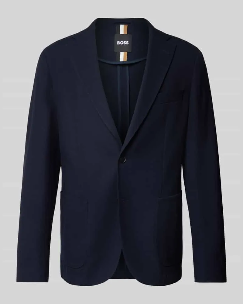 HUGO BOSS Regular Fit Anzugsakko aus Schurwoll-Mix Modell 'HANRY Marine