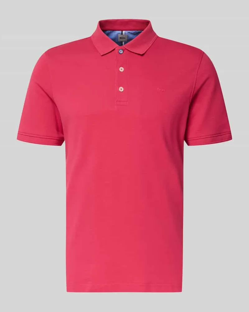 Brax Slim Fit Poloshirt aus Baumwoll-Mix Modell 'Pete Bordeaux