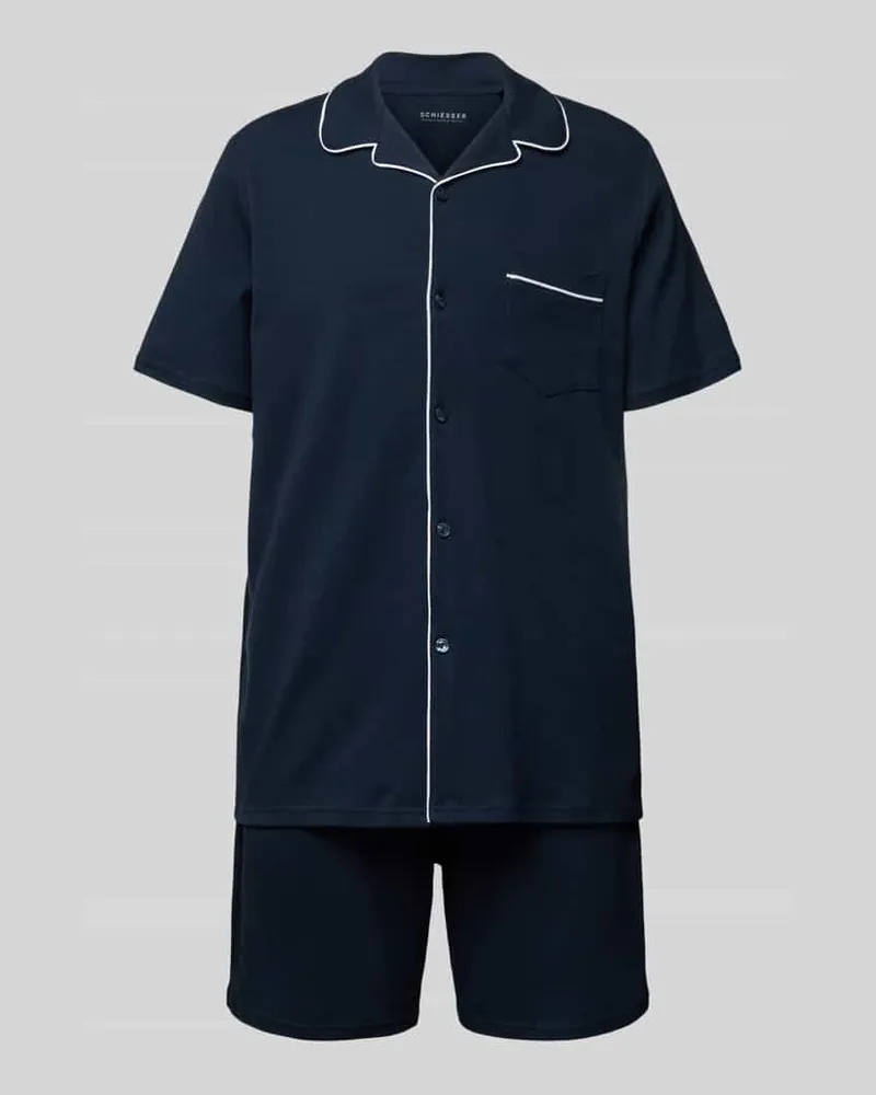 Schiesser Pyjama mit Reverskragen 