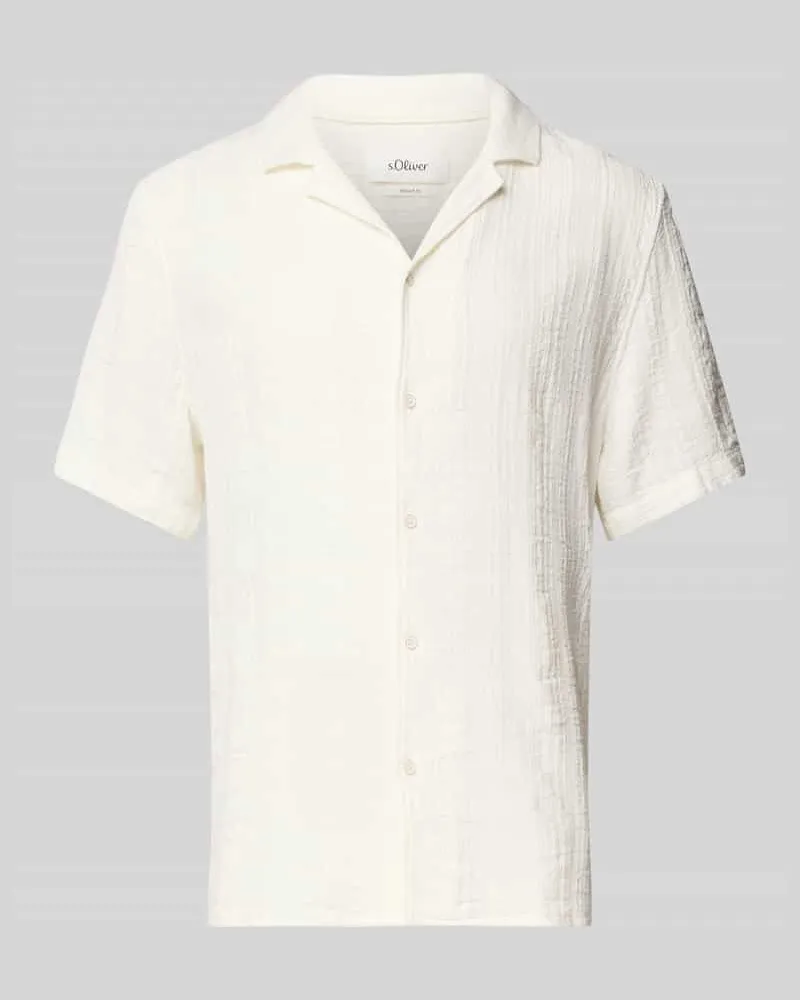 S.Oliver Oversize Freizeithemd aus reiner Baumwolle Weiss