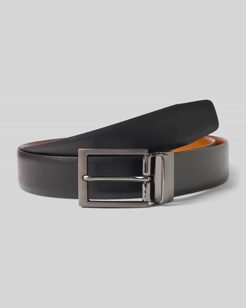 Christian Berg Gürtel in Leder-Optik Black