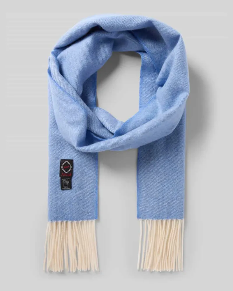 Ascot Schal aus Woll-Kaschmir-Mix Bleu