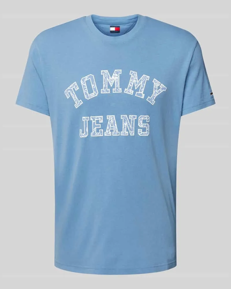 Tommy Hilfiger Regular Fit T-Shirt aus reiner Baumwolle mit gemustertem Label Print 
