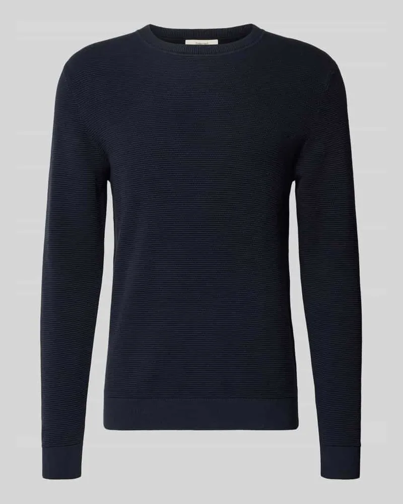 Selected Homme Regular Fit Pullover aus reiner Bio-Baumwolle Modell 'ROSS Dunkelblau