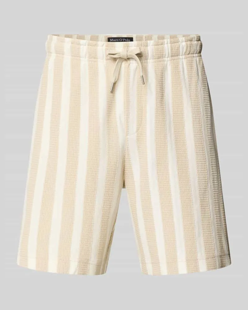 Marc O'Polo Regular Fit Shorts aus reiner Baumwolle Beige