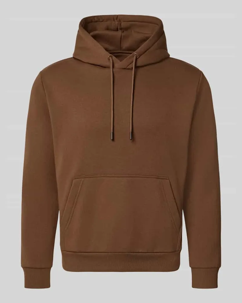 Jack & Jones Hoodie mit Känguru-Tasche Modell 'BRADLEY Mittelbraun
